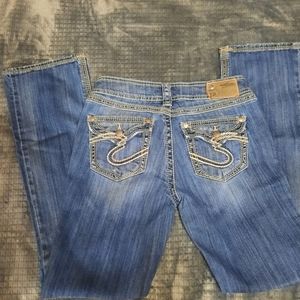 Silver womens jeans